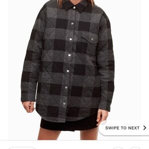 Wilfred Free Buffalo Check Quilted Jacket Large $80